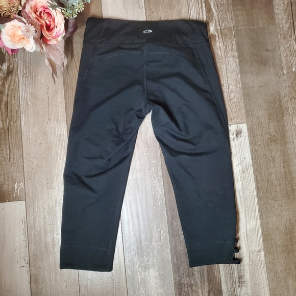 C9 by Champion Black DuoDry Criss-Cross Cutout Women's Size Medium Leggings EUC - Picture 10 of 11